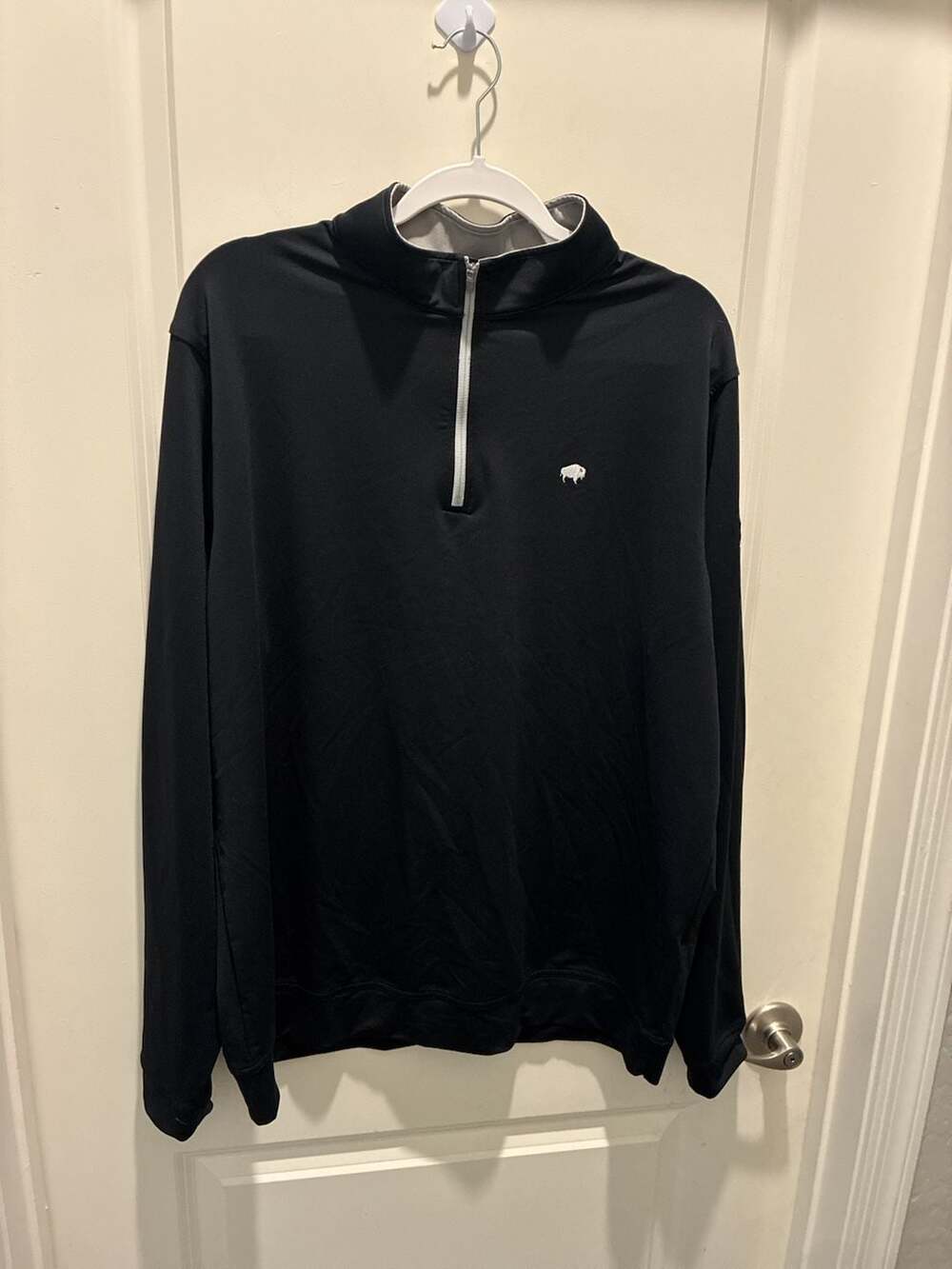 Peter Millar Men's Black Perth Performance Quarter-Zip Pullover Stonelick Hills